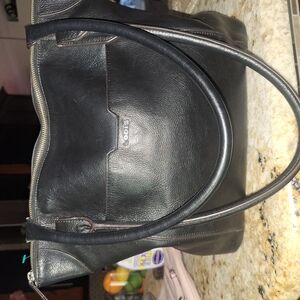 LodisBlack Leather Tote Bag